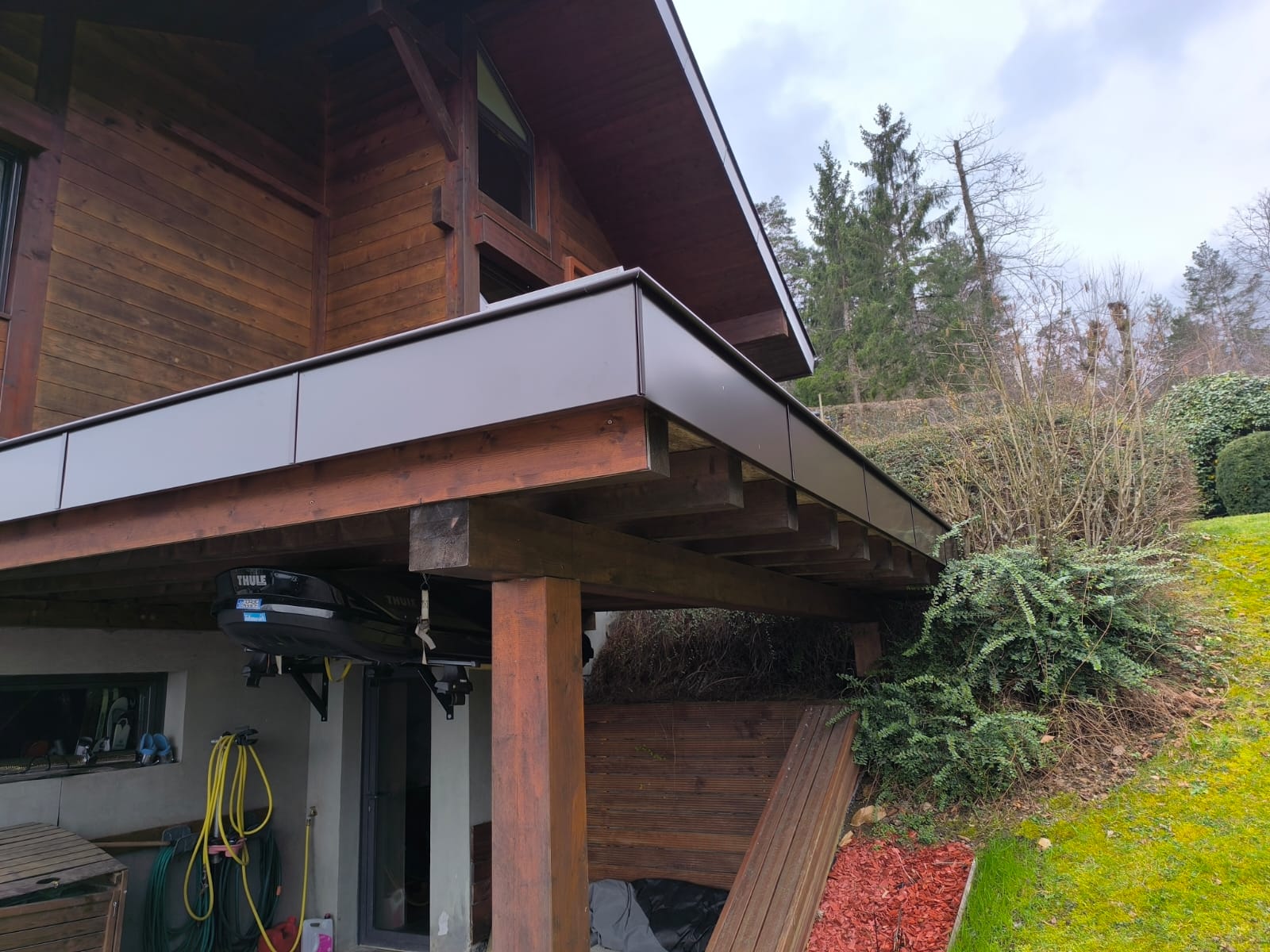 Habillage d’acrotère en zinc